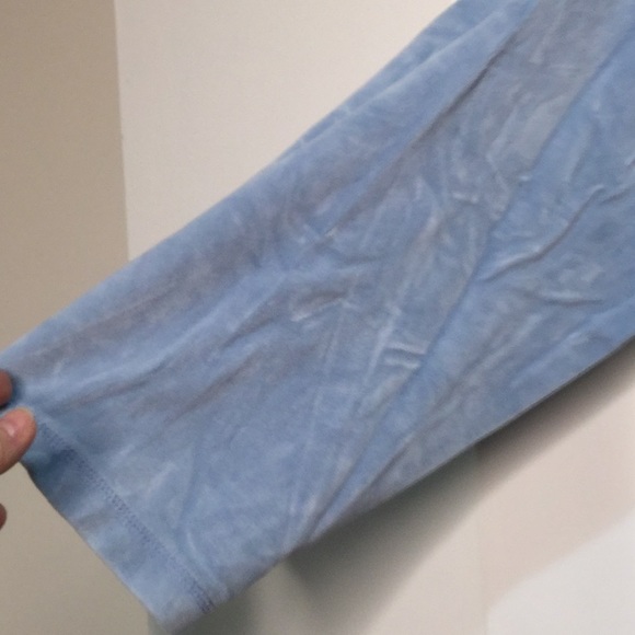 Moon shadow xl blue velvet/velour robe w/ zip euc armpit to armpit is 28” - Picture 5 of 9